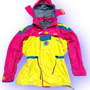 Vintage Colorblock Windbreaker Jacket